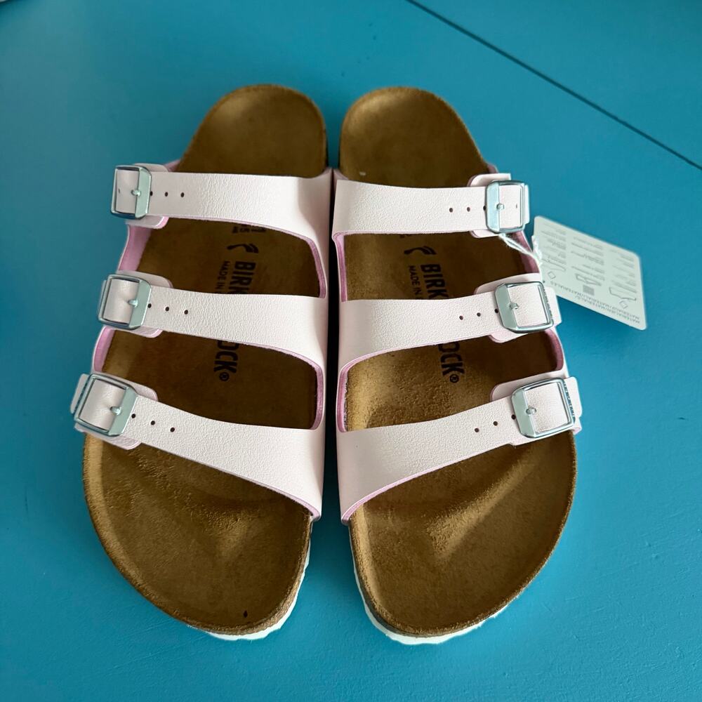 Birkenstock 41 Florida Brushed Rose Sandals Birko Flor - Picture 7 of 7